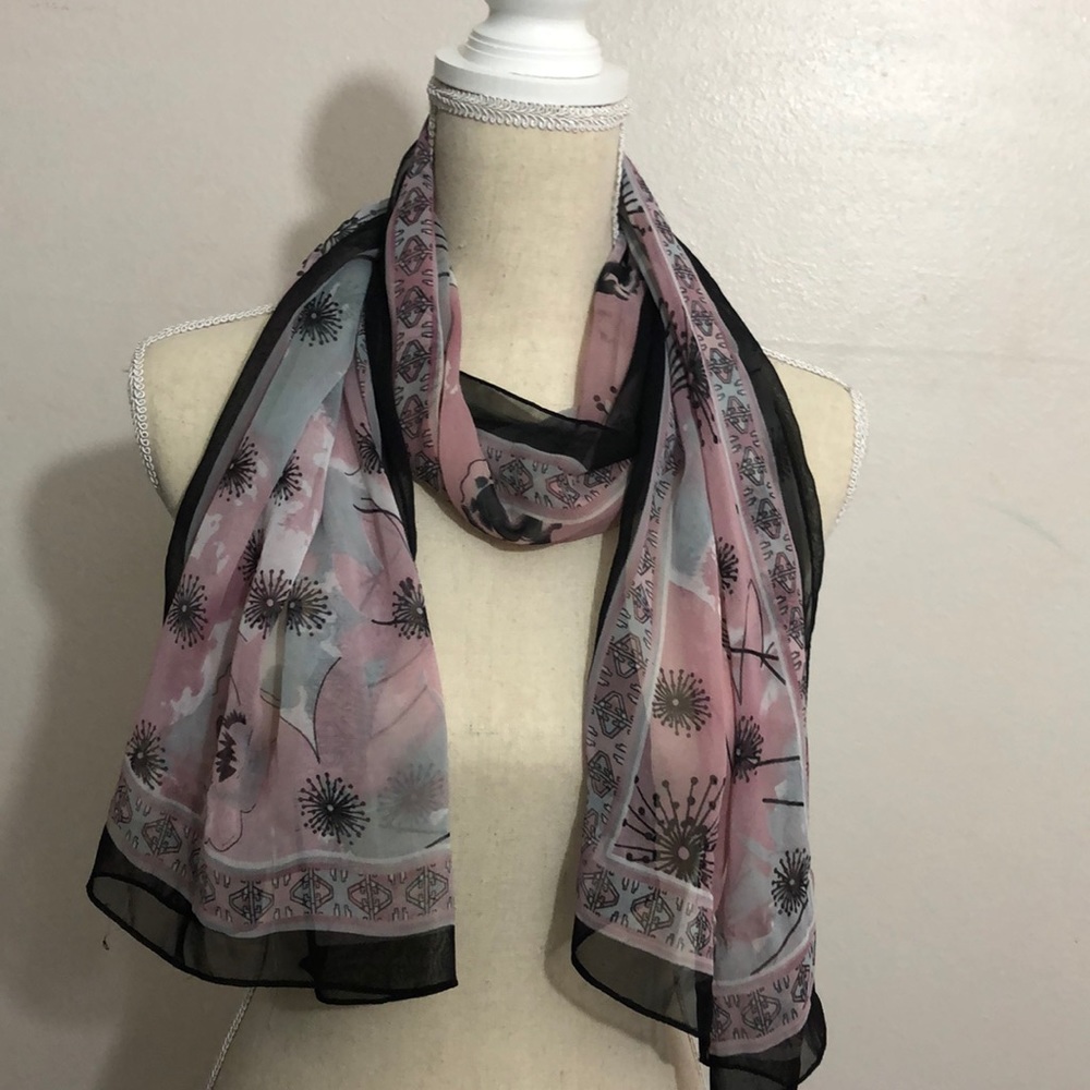 Pretty 62” x 20” gLNEFS Multi-print Scarf,